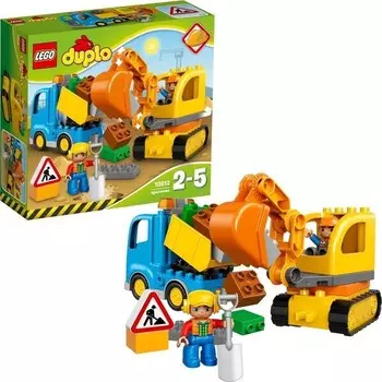 Конструктор пластиковый Lego Duplo Самосвал и гусеничный экскаватор