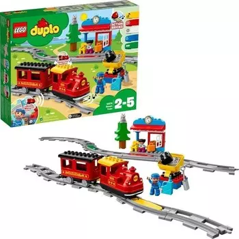 Конструктор пластиковый Lego Duplo Станция и вагончик с углем, 59 деталей