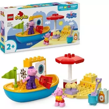 Конструктор пластиковый Lego Duplo Свинка Пеппа - путешествие на лодке, 23 детали