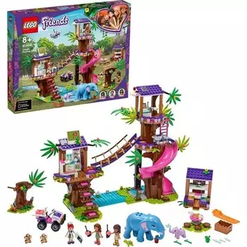 Конструктор пластиковый Lego Friends Спасательная база в джунглях, 648 деталей