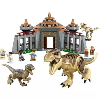 Конструктор пластиковый Lego Jurassic World Нападение Рекса и Раптора