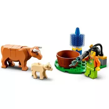 Конструктор пластиковый Lego Корова и теленок на ферме