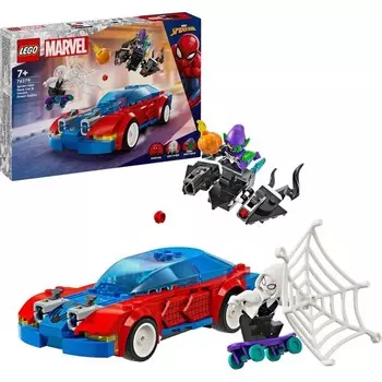 Конструктор пластиковый Lego Marvel Гоночный автомобиль и ядовитый зеленый гоблин, 227 деталей