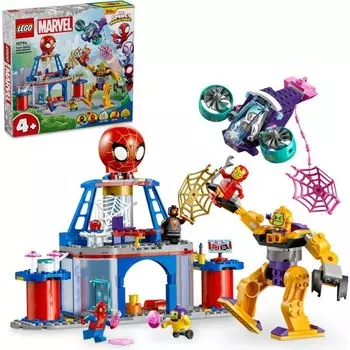 Конструктор пластиковый Lego Marvel Штаб-квартира команды пауков, 193 детали