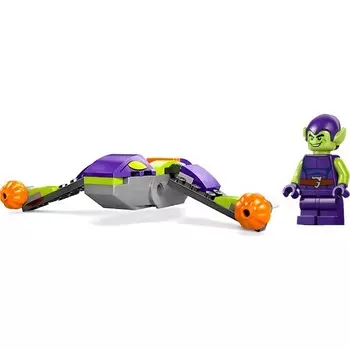 Конструктор пластиковый Lego Marvel Зеленый гоблин и тыквенный ховерборд, 16 деталей