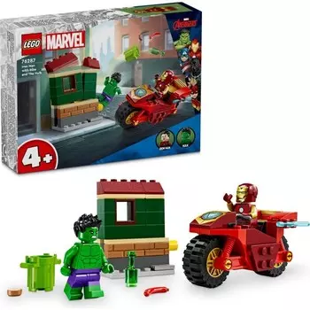 Конструктор пластиковый Lego Marvel Железный Человек и Халк, 68 деталей