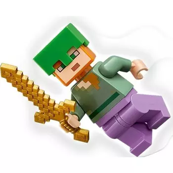 Конструктор пластиковый Lego Minecraft Алекс в шлеме, 7 деталей