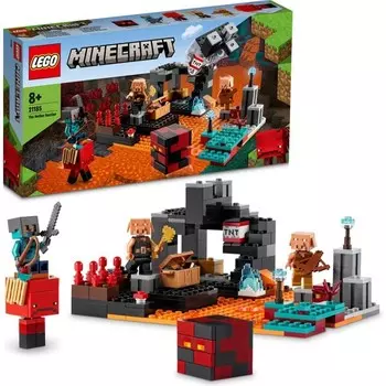 Конструктор пластиковый Lego Minecraft Бастион Нижнего мира, 300 деталей