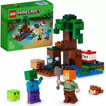 Конструктор пластиковый Lego Minecraft Болотное приключение, 65 деталей