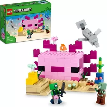 Конструктор пластиковый Lego Minecraft Дом Аксолотля, 242 детали