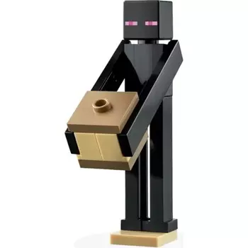 Конструктор пластиковый Lego Minecraft Эндермен с блоком, 11 деталей