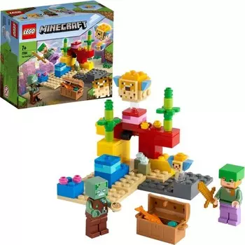 Конструктор пластиковый Lego Minecraft Коралловый риф, 92 детали