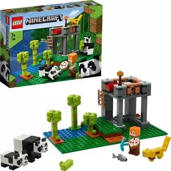 Конструктор пластиковый Lego Minecraft Питомник панд, 201 деталь