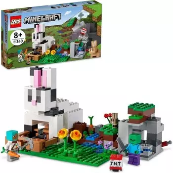 Конструктор пластиковый Lego Minecraft Rabbit Farm, 340 деталей