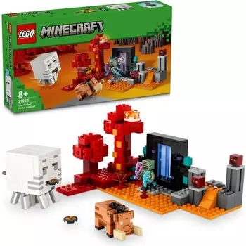 Конструктор пластиковый Lego Minecraft Засада у Нижнего портала, 352 детали