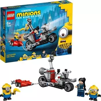 Конструктор пластиковый Lego Minions Неудержимая погоня на мотоцикле, 136 деталей