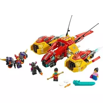 Конструктор пластиковый Lego Monkie Kid Реактивный самолёт Манки Кида, 529 деталей