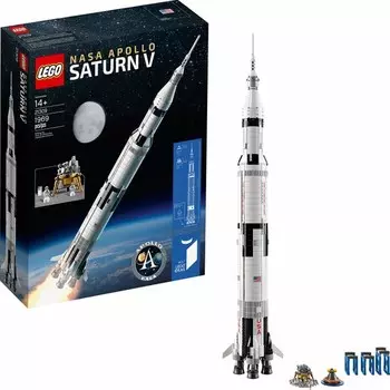 Конструктор пластиковый Lego Nasa Аполлон Сатурн, 1969 деталей