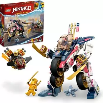 Конструктор пластиковый Lego Ninjago Робот трансформер мотогонщик, 384 детали