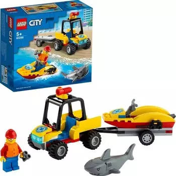 Конструктор пластиковый Lego Пляжный спасательный квадроцикл, 79 деталей