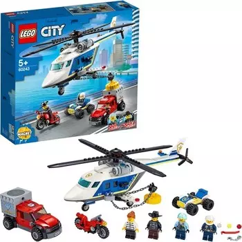 Конструктор пластиковый Lego Погоня на полицейском вертолете