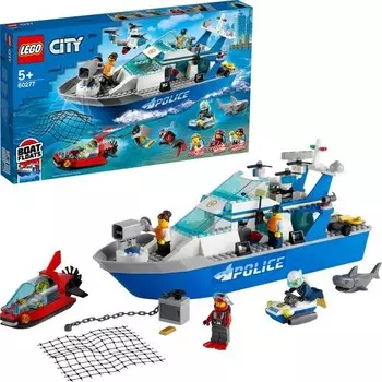 Конструктор пластиковый Lego Полицейский патрульный катер, 276 деталей