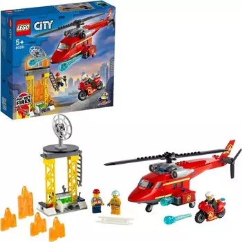 Конструктор пластиковый Lego Пожарно-спасательный вертолет, 212 деталей