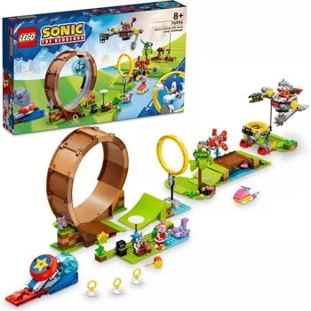 Конструктор пластиковый Lego Sonic the Hedgehog Испытание Зоны Зеленого холма Соника, 802 детали