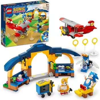 Конструктор пластиковый Lego Sonic the Hedgehog Мастерская Тейлза и самолет Торнадо, 376 деталей