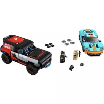 Конструктор пластиковый Lego Speed Champions Ford GT Heritage Edition / Bronco R, 660 деталей