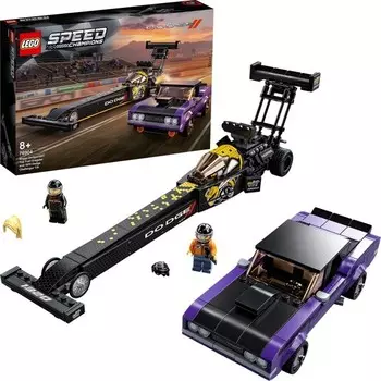 Конструктор пластиковый Lego Speed Champions Mopar Dodge SRT Top Fuel Dragster / 1970 Dodge Chal, 627 деталей