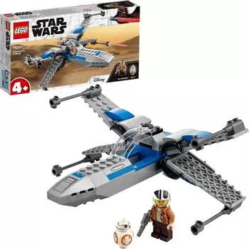 Конструктор пластиковый Lego Star Warsx Wing Звездный истребитель, 60 деталей