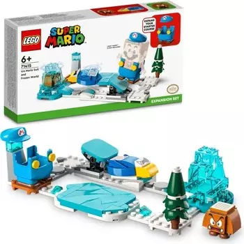Конструктор пластиковый Lego Super Костюм ледяного Марио и замороженный мир, 105 деталей