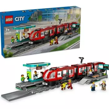 Конструктор пластиковый Lego Трамвай и станция в центре города, 811 деталей