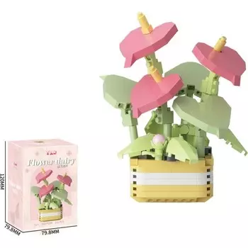 Конструктор пластиковый Linkin Park Цветы в вазе, 414 деталей