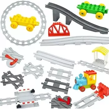 Конструктор пластиковый Liscop Duplo Железная дорога, 21 деталь