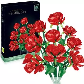 Конструктор пластиковый Louisea Букет роз, 568 деталей