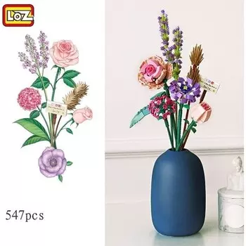 Конструктор пластиковый Nantuan Loz Mini 3-в-1 Вечный букет