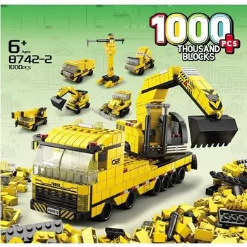 Конструктор пластиковый Nobrand Строительный набор, 1000 деталей