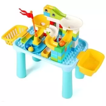 Конструктор пластиковый Papajack с многофункциональным столиком, 76 блоков