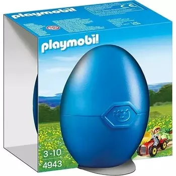 Конструктор пластиковый Playmobil Мальчик с детским трактором, 10 деталей