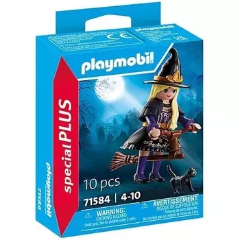 Конструктор пластиковый Playmobil Ведьма с котом, 10 деталей