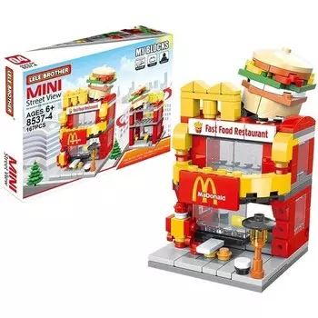 Конструктор пластиковый Pustaty Бургерная, 167 деталей