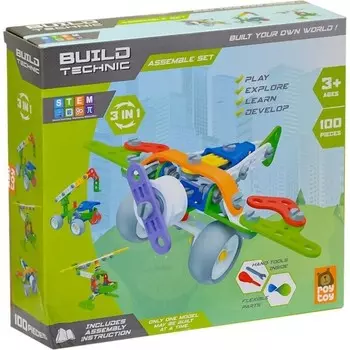 Конструктор пластиковый Roy Toys 3-в-1 Машина