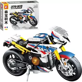 Конструктор пластиковый Sembo Block Спортивный мотоцикл, 238 деталей