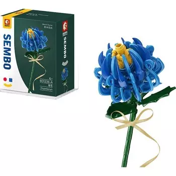 Конструктор пластиковый Sembo Букет из мелких частиц, синий