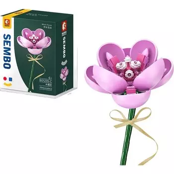 Конструктор пластиковый Sembo Букет из мелких частиц, лиловый