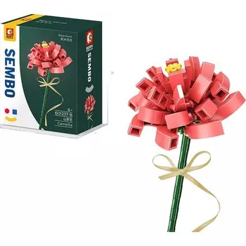 Конструктор пластиковый Sembo Букет из мелких частиц, красный