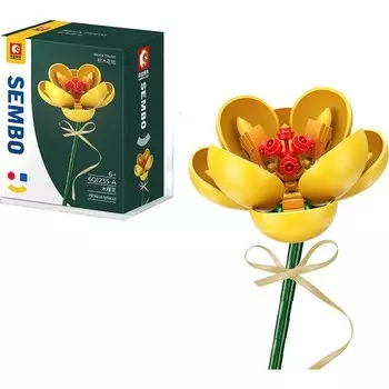 Конструктор пластиковый Sembo Букет из мелких частиц, желтый