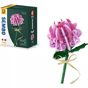 Конструктор пластиковый Sembo Хризантема, 303 детали